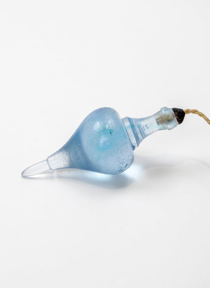 Glass Plum Bob - Pale Steel Blue