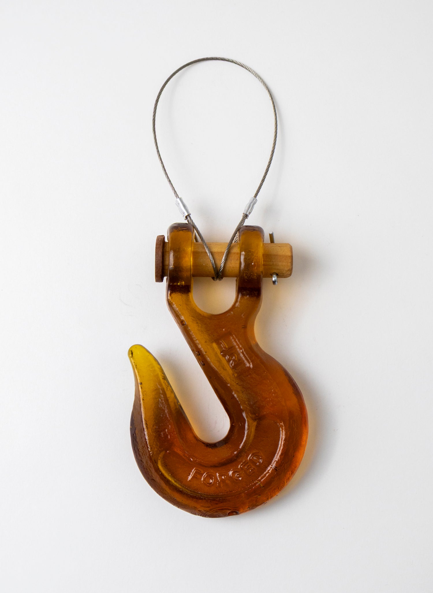 Bronze Glass Hook Wooden Pin