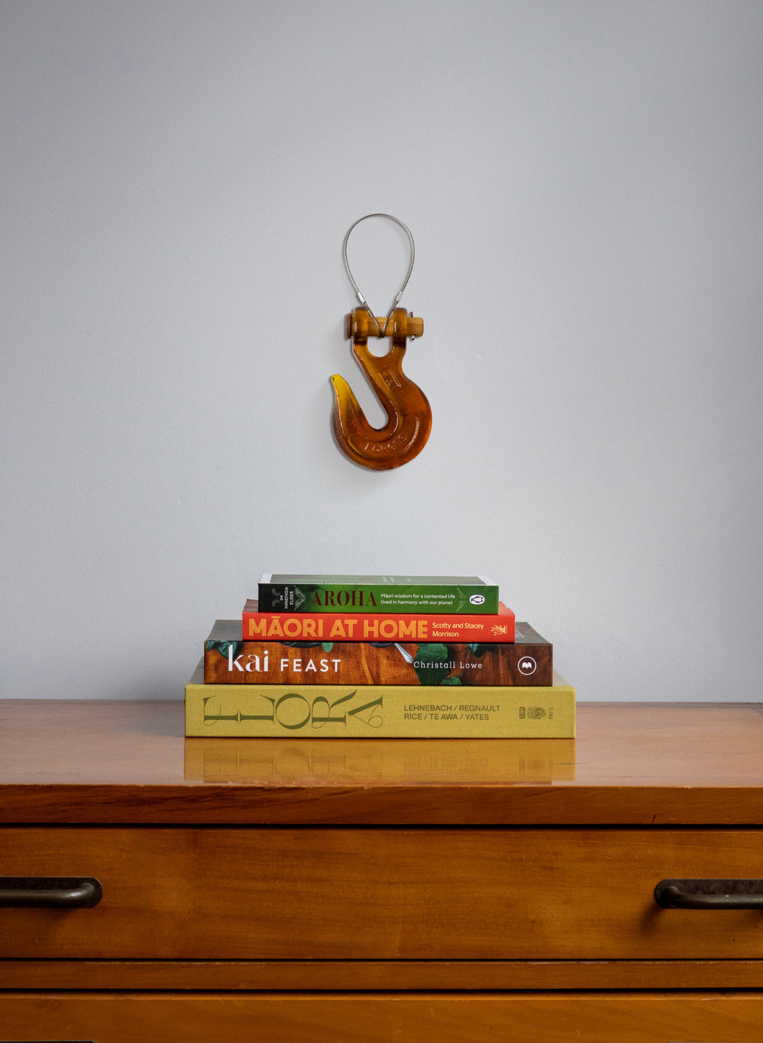 Bronze Glass Hook Wooden Pin