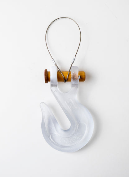 Clear Glass Hook Wooden Pin