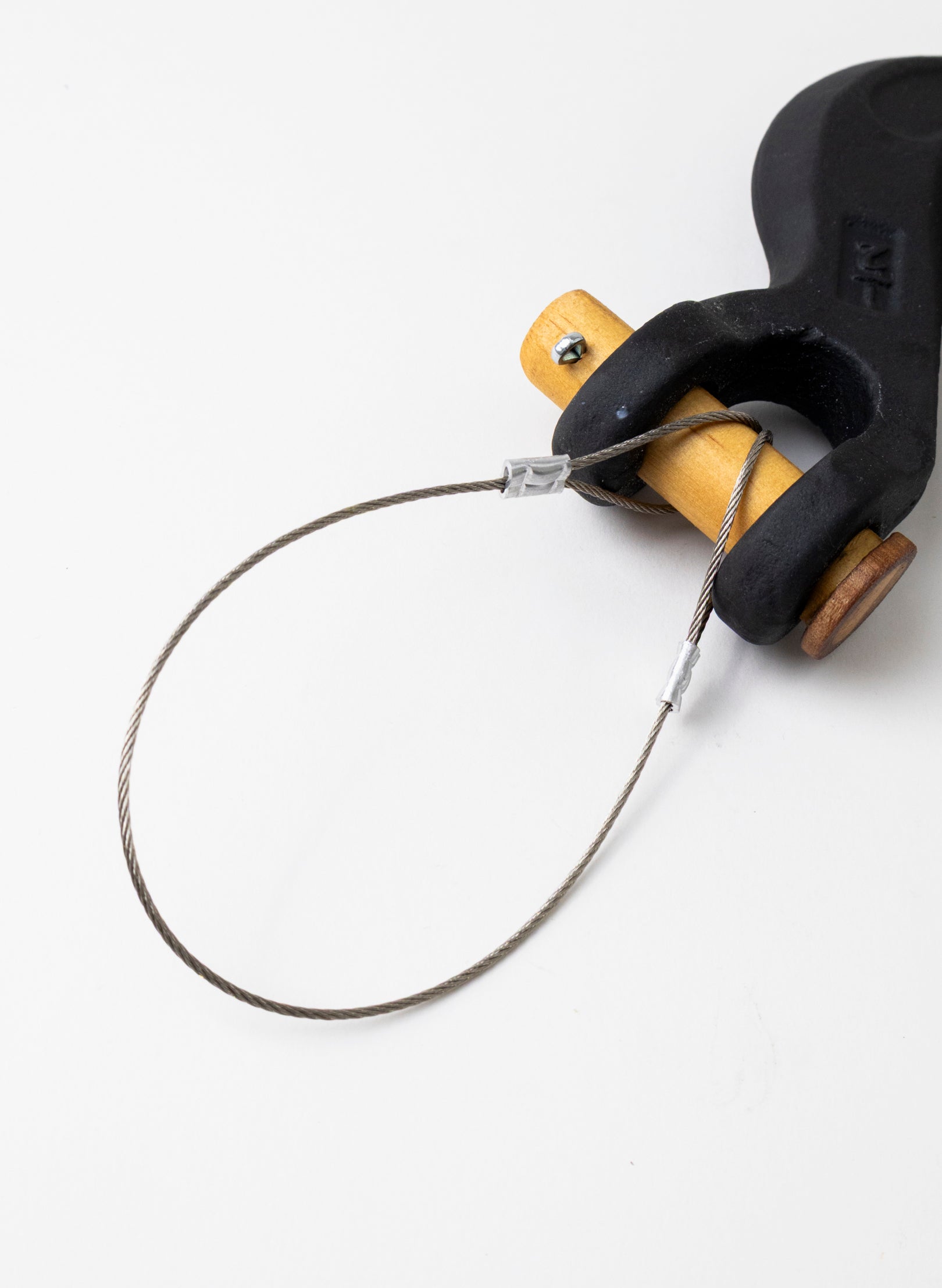 Black Glass Hook Wooden Pin