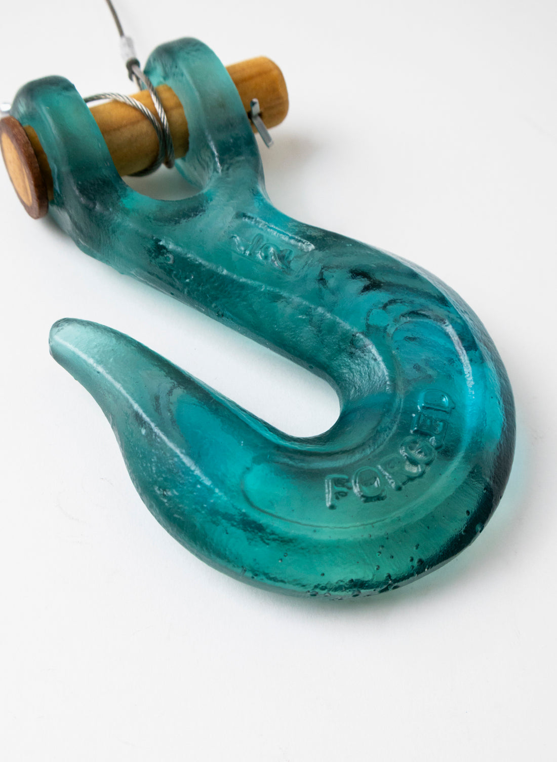 Jade Glass Hook Wooden Pin