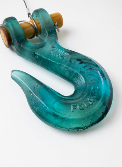 Jade Glass Hook Wooden Pin