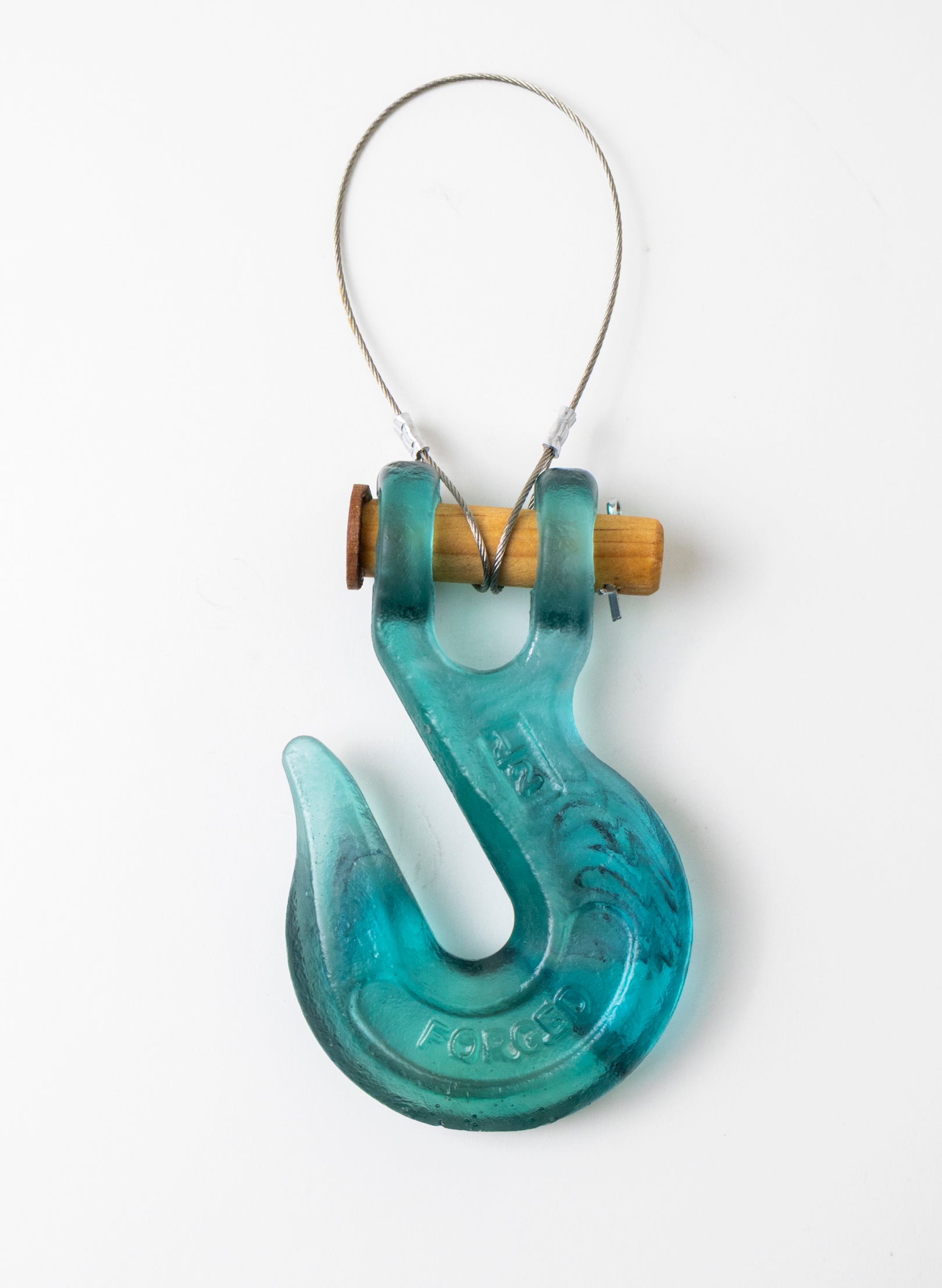 Jade Glass Hook Wooden Pin