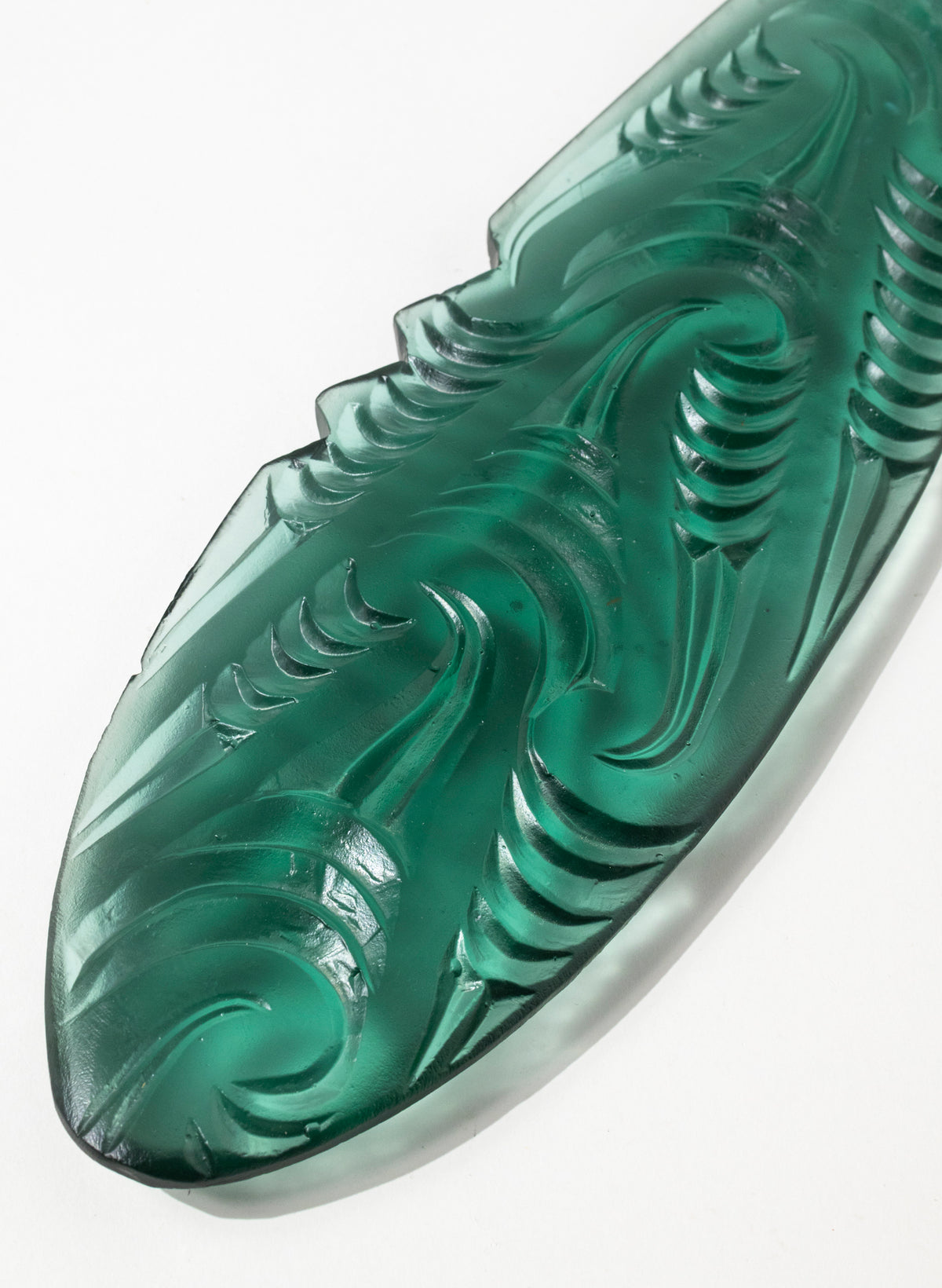 Large Jade Pūrerehua on a Rosewood Base