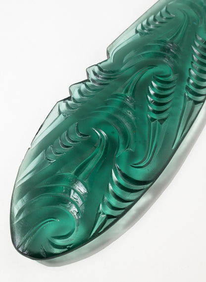 Large Jade Pūrerehua on a Rosewood Base
