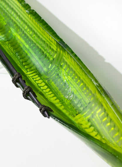 Olive Green Seed Pod with Pākati Haehae Design