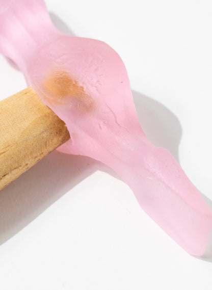 Pink Cross Pien Glass Hammer