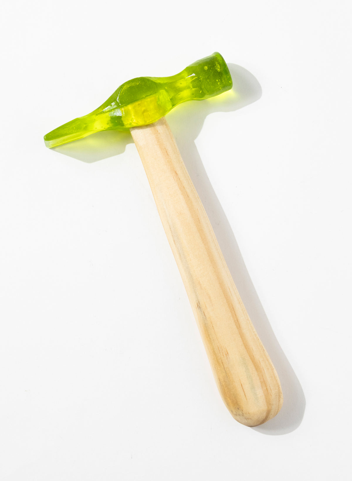 Lime Green Cross Pien Glass Hammer