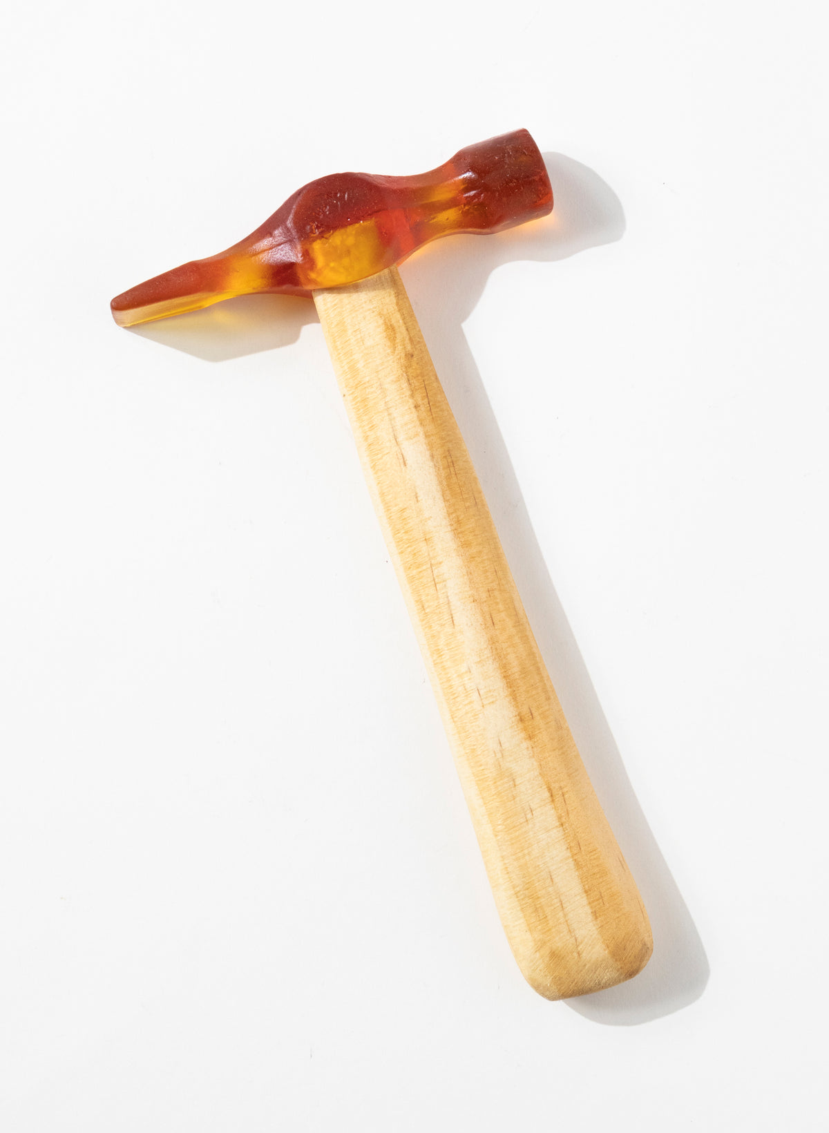 Orange Red Cross Pien Glass Hammer