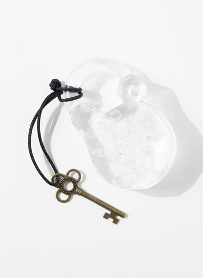 Clear Glass Closed Padlock