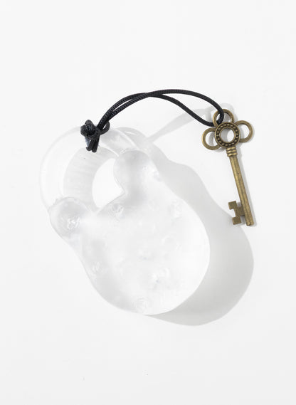 Clear Glass Closed Padlock
