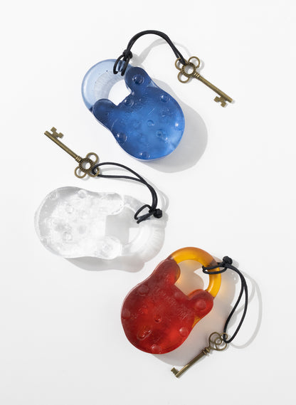 Clear Glass Closed Padlock