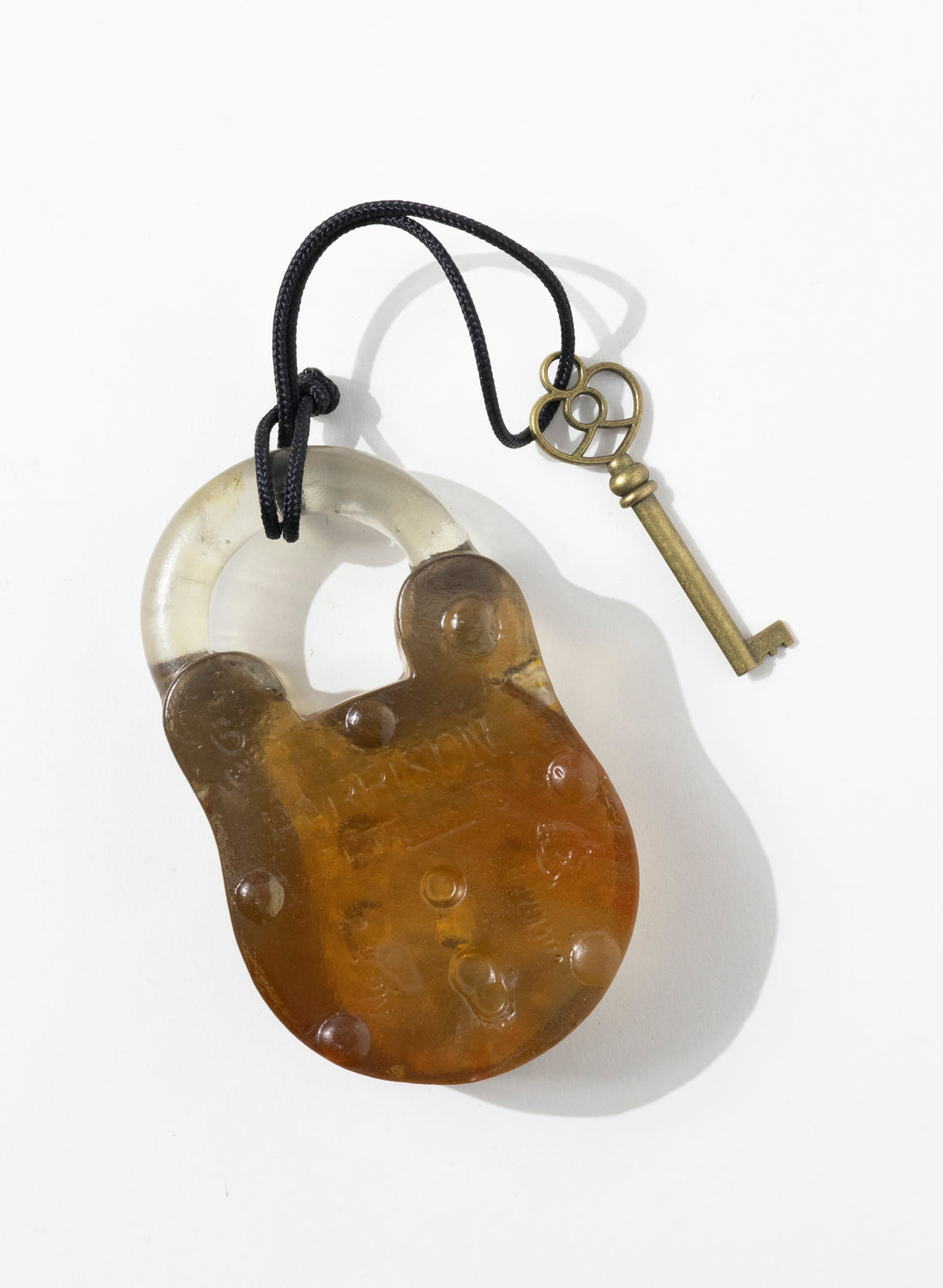 Bronze Coloured Glass Closed Padlock