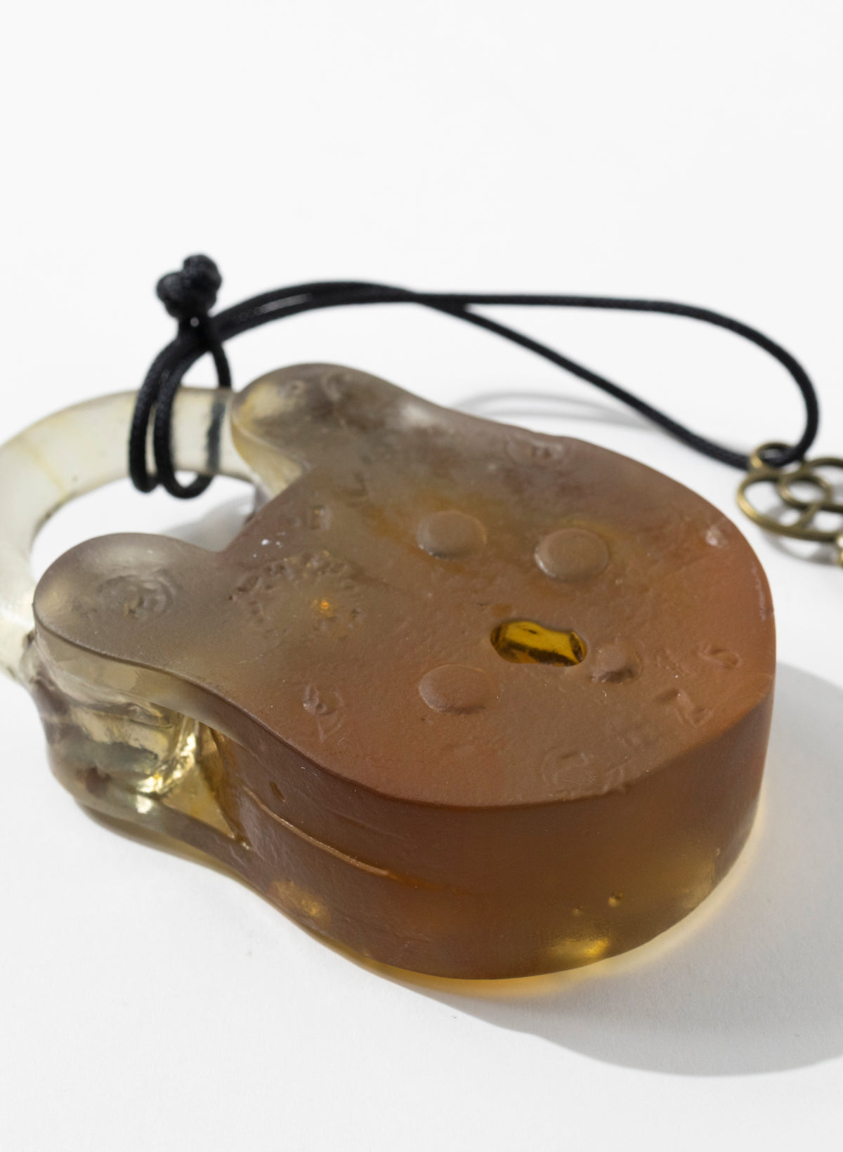 Bronze Coloured Glass Closed Padlock