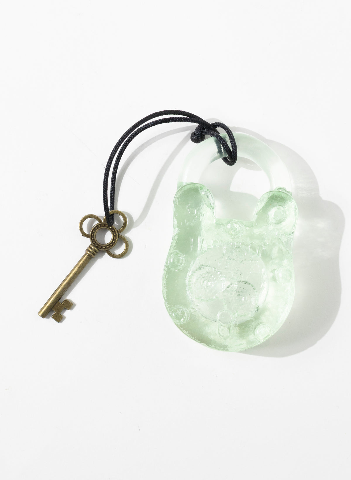 Lagoon Coloured Glass Open Padlock