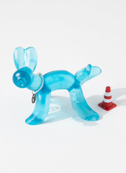 Copper Blue Glass Wee Wee Balloon Dog