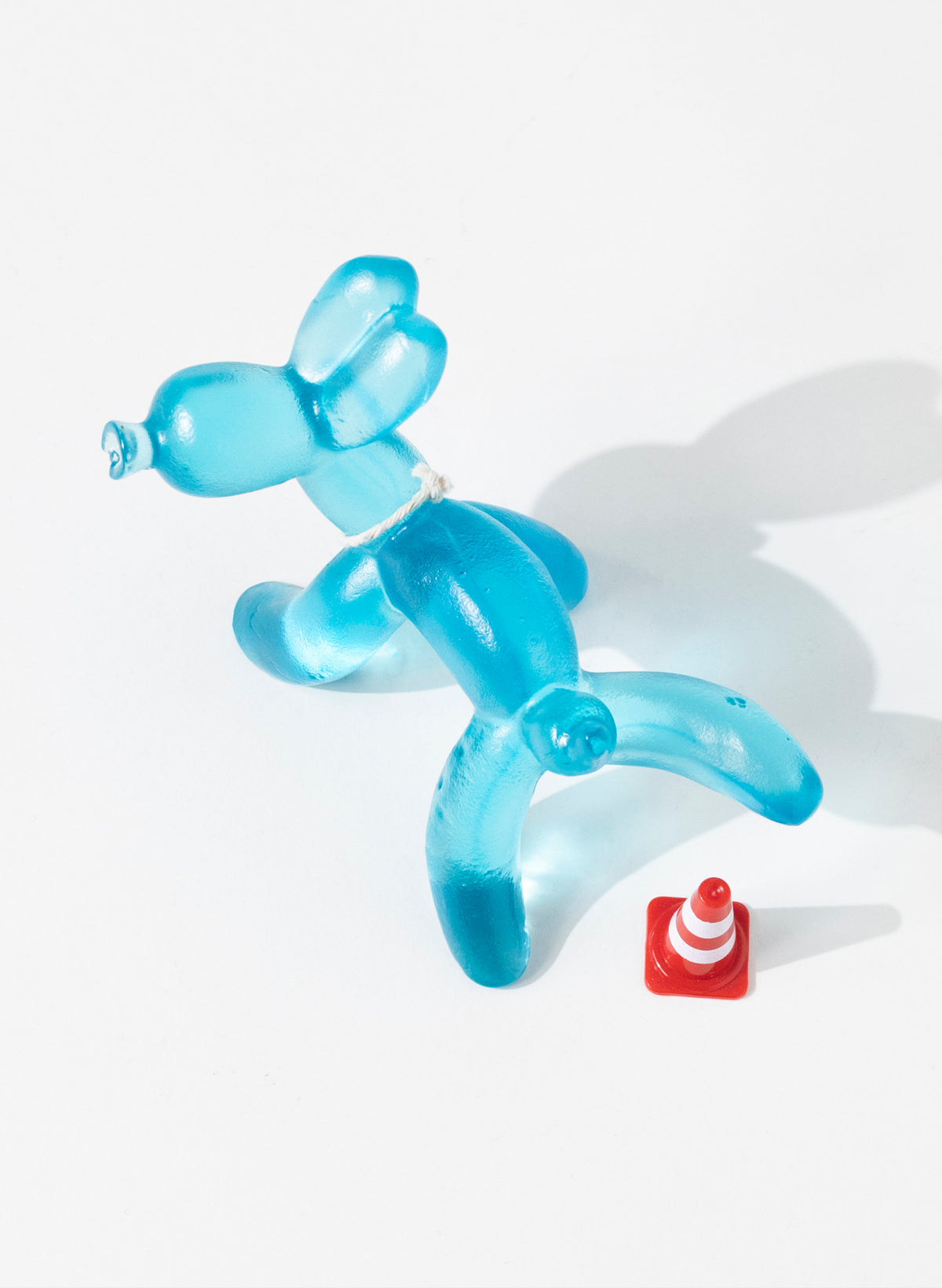 Copper Blue Glass Wee Wee Balloon Dog