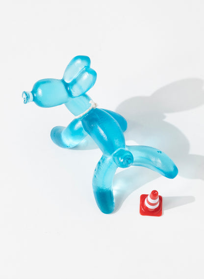 Copper Blue Glass Wee Wee Balloon Dog