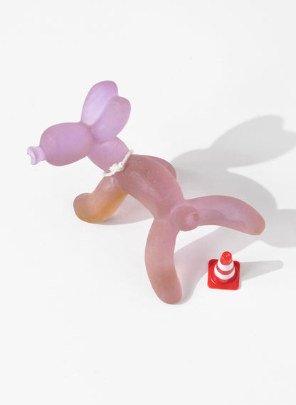 Rose Glass Wee Wee Balloon Dog