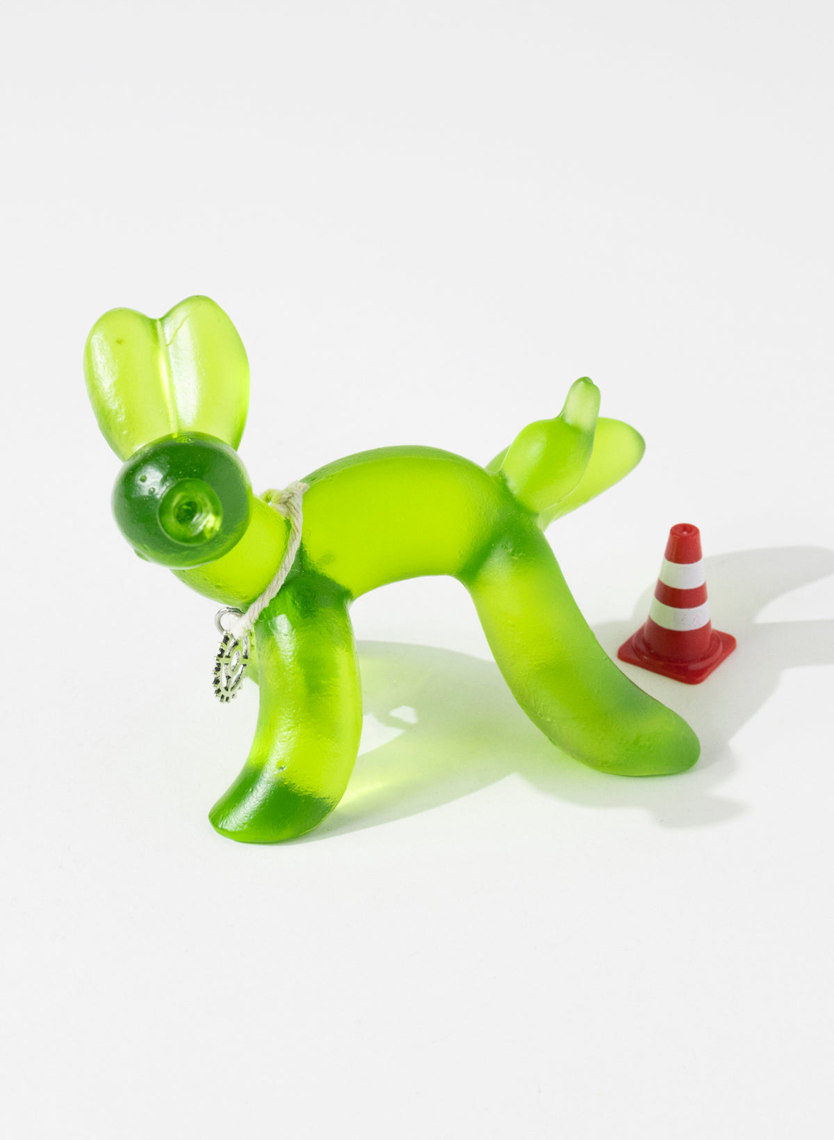 Lime Glass Wee Wee Balloon Dog