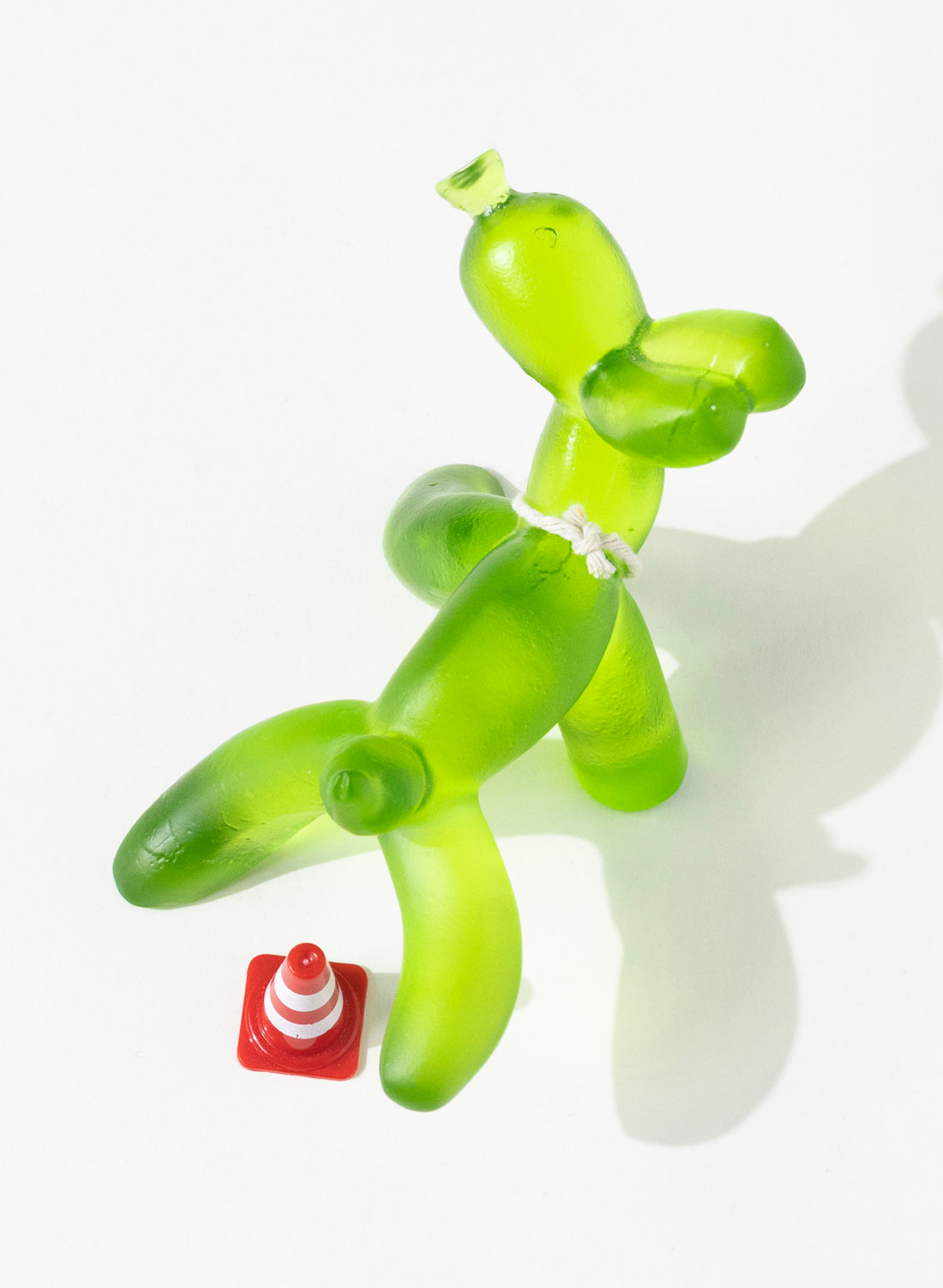 Lime Glass Wee Wee Balloon Dog