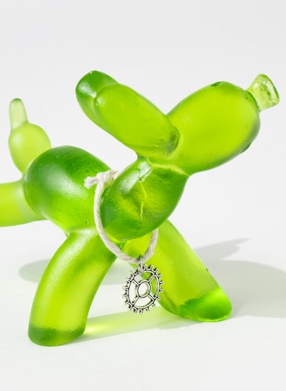 Lime Glass Wee Wee Balloon Dog