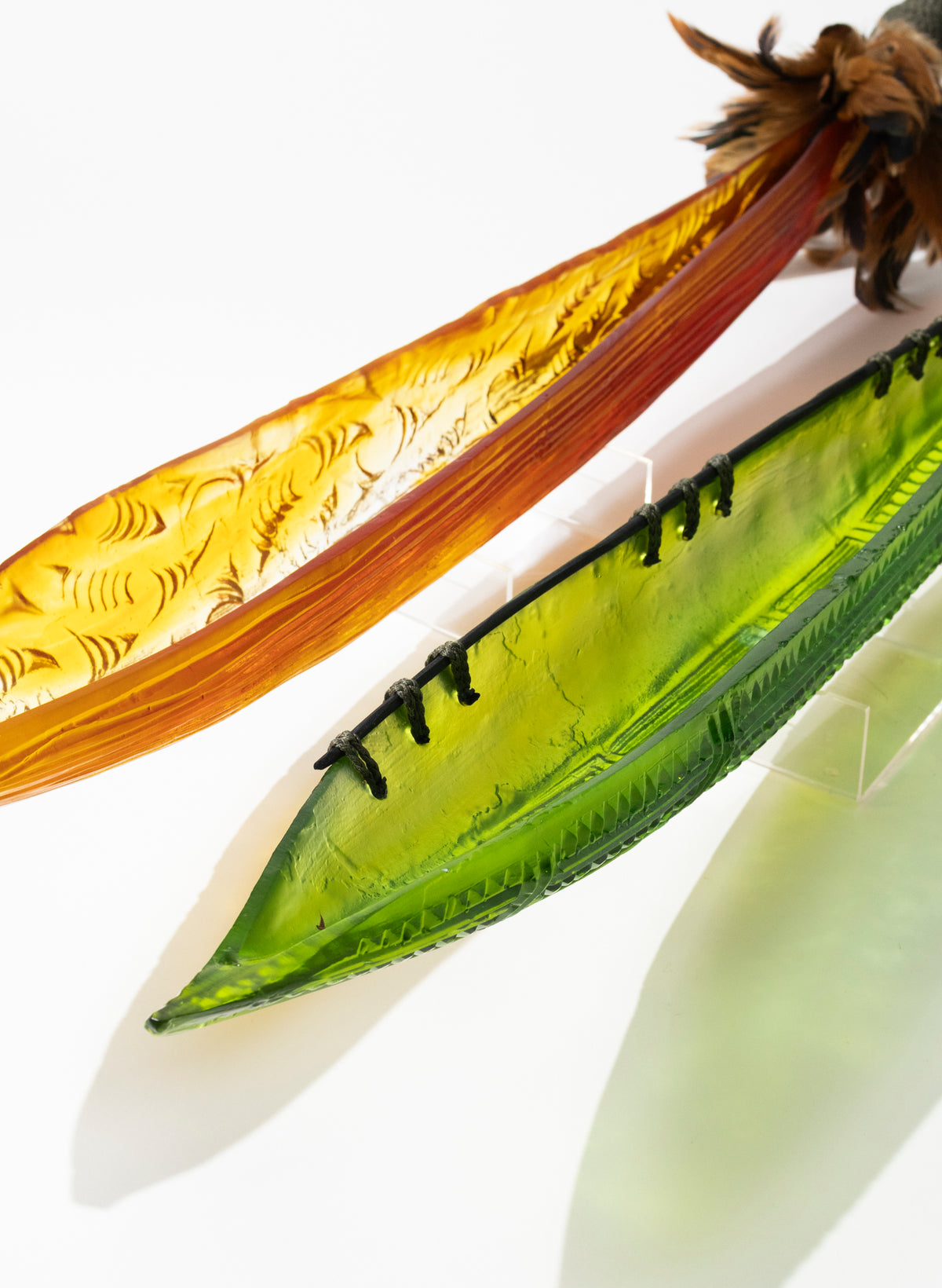 Olive Green Seed Pod with Pākati Haehae Design