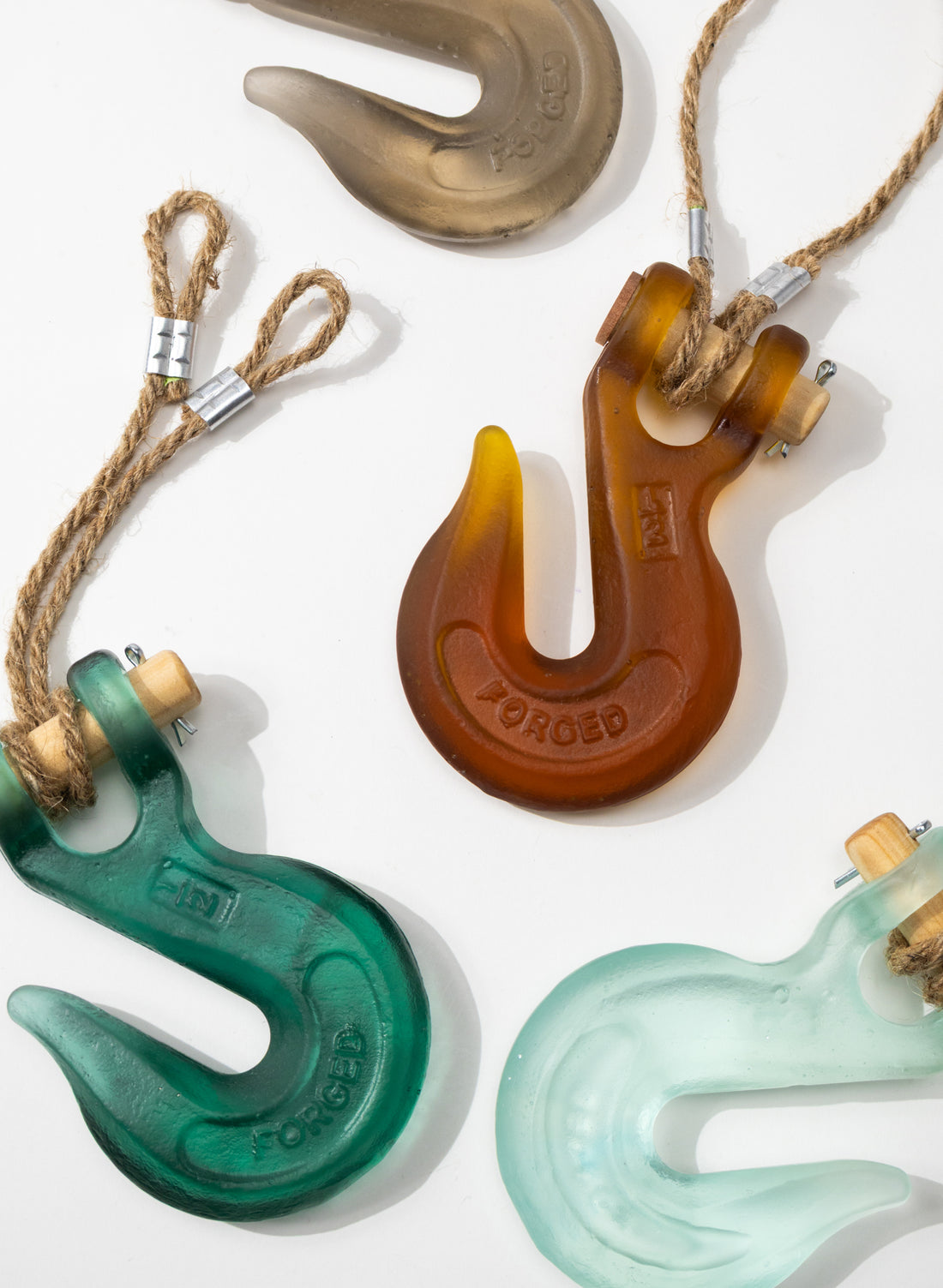 Glass Hook Wooden Pin