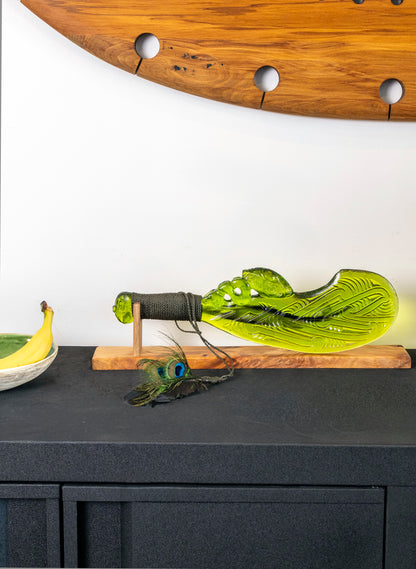 Olive Green Pūhoro Wahaika
