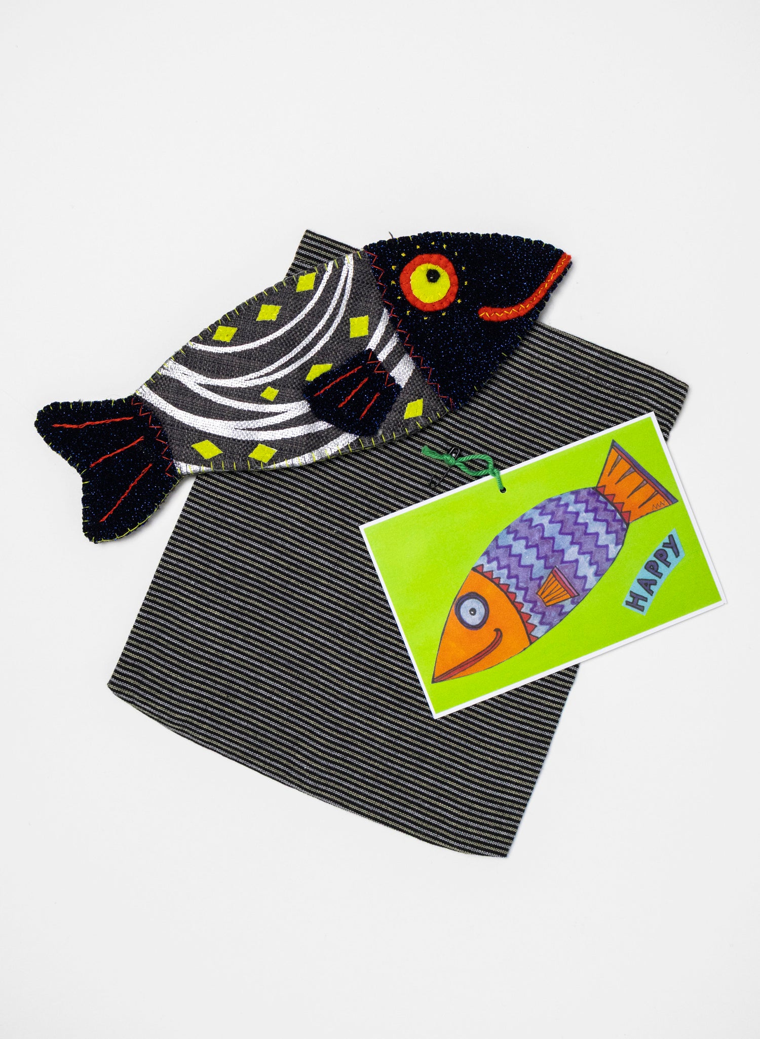 Blue &amp; Grey Happy Fish