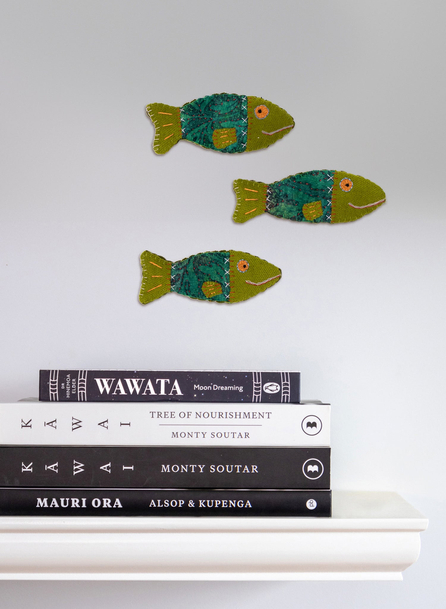 Trio Of Green Happy Fish