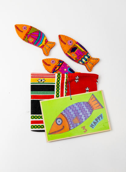 Trio Of Orange Happy Fish
