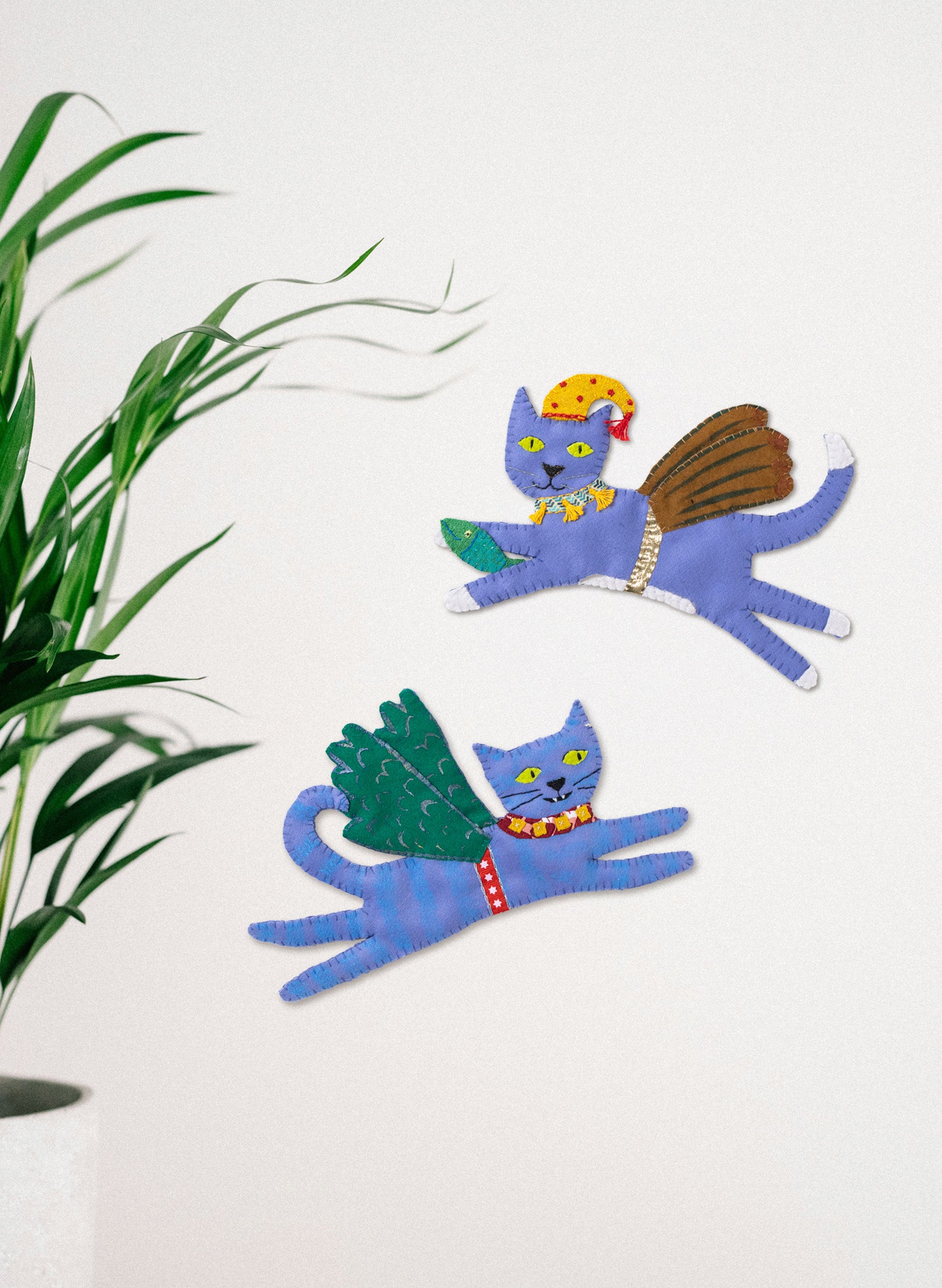 Flying Feline with Fish