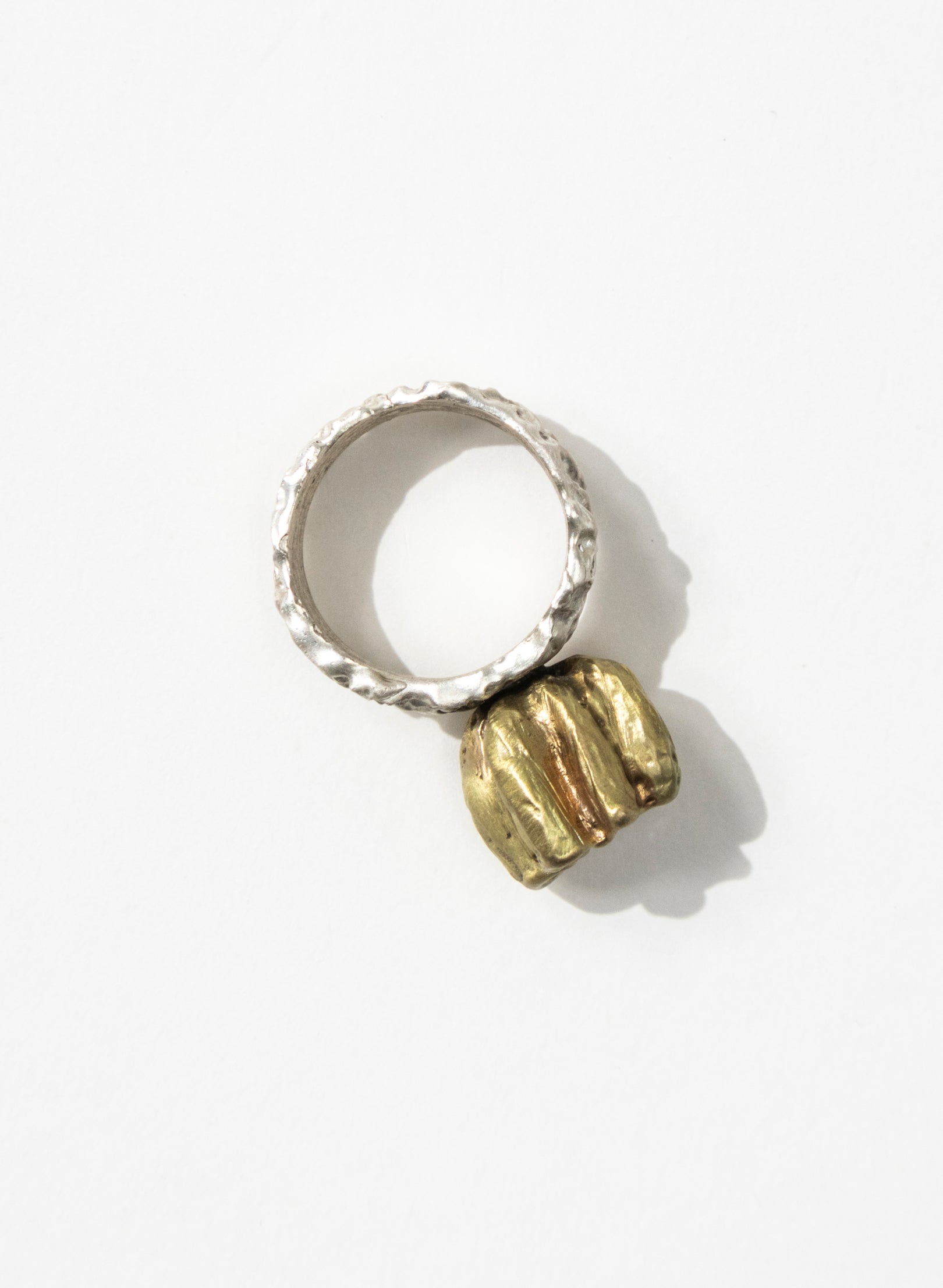 Coral Silver Ring
