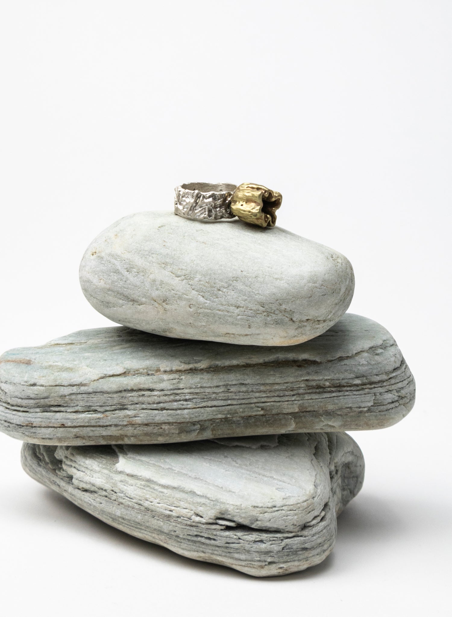 Coral Silver Ring