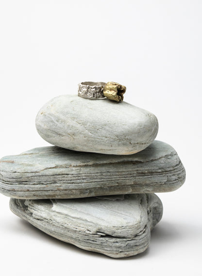 Coral Silver Ring
