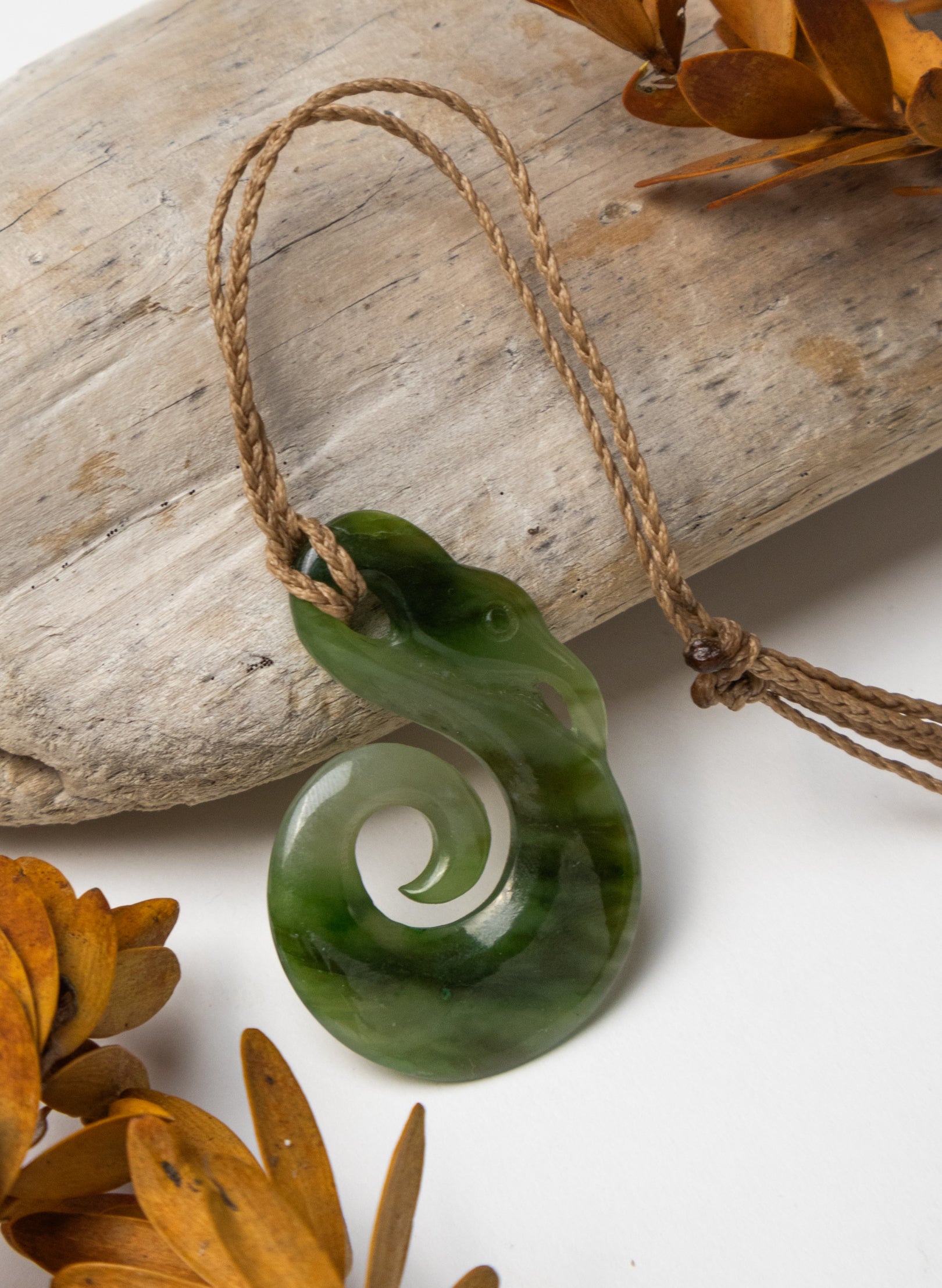 Carved Pounamu Manaia Pendant