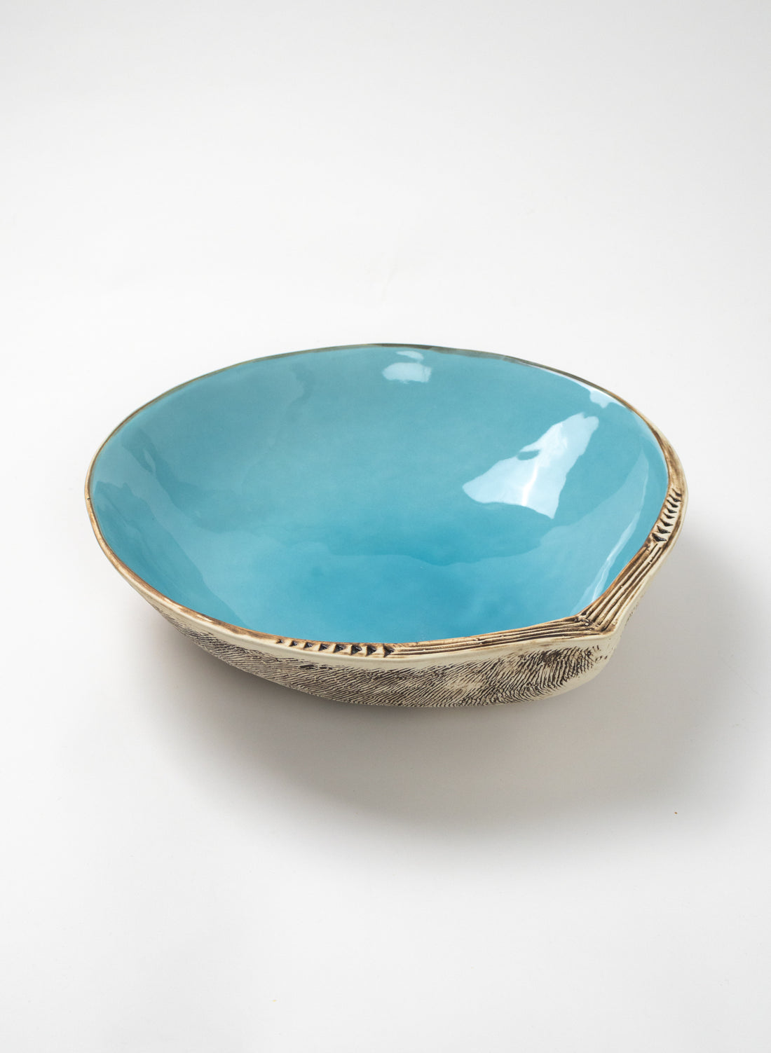Shell Salad Bowl Aqua