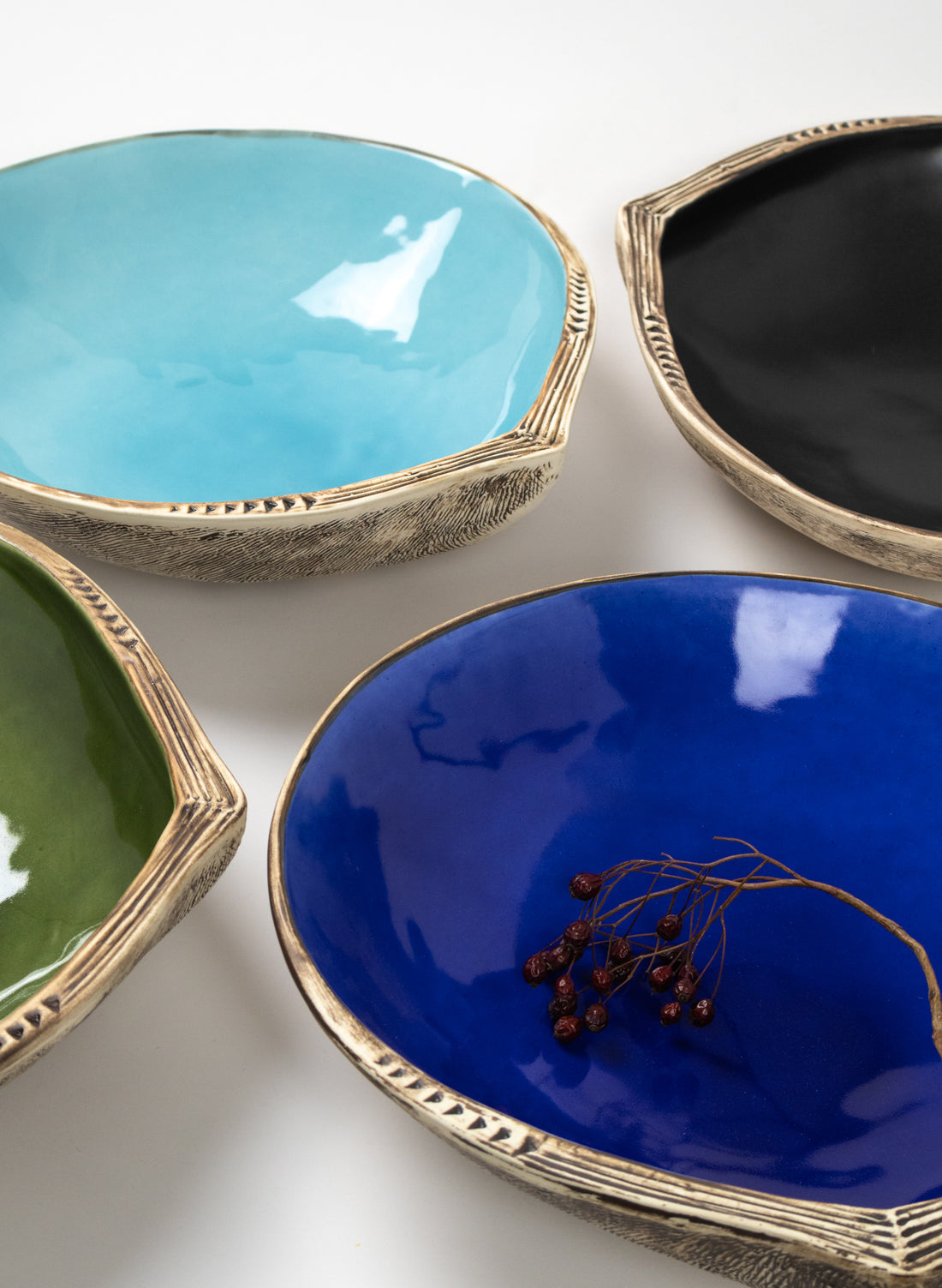 Shell Salad Bowl Aqua