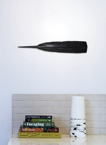 Black Huia Feather Swamp Kauri 650mm