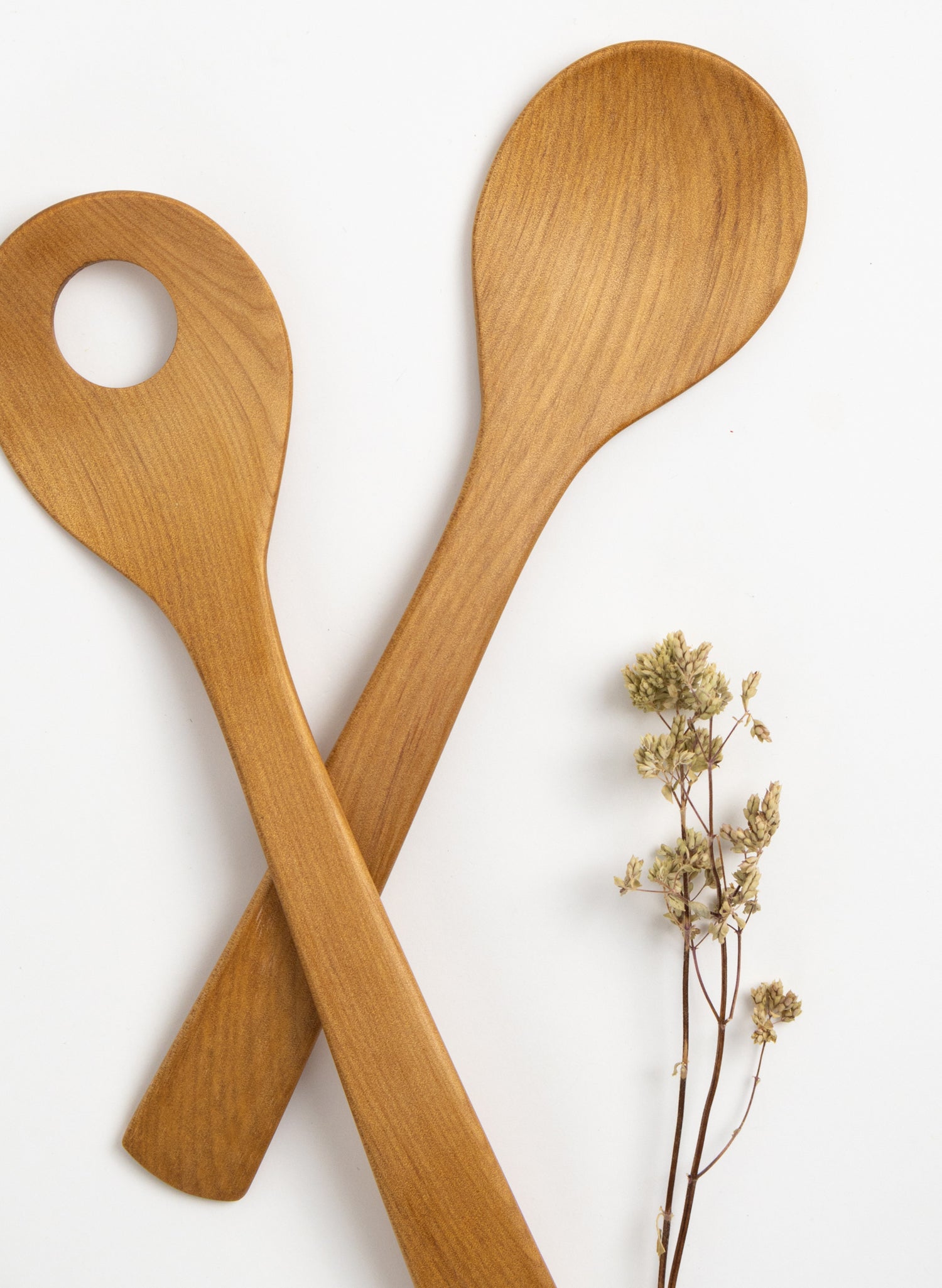 New Zealand Timber Salad Servers - Kauri
