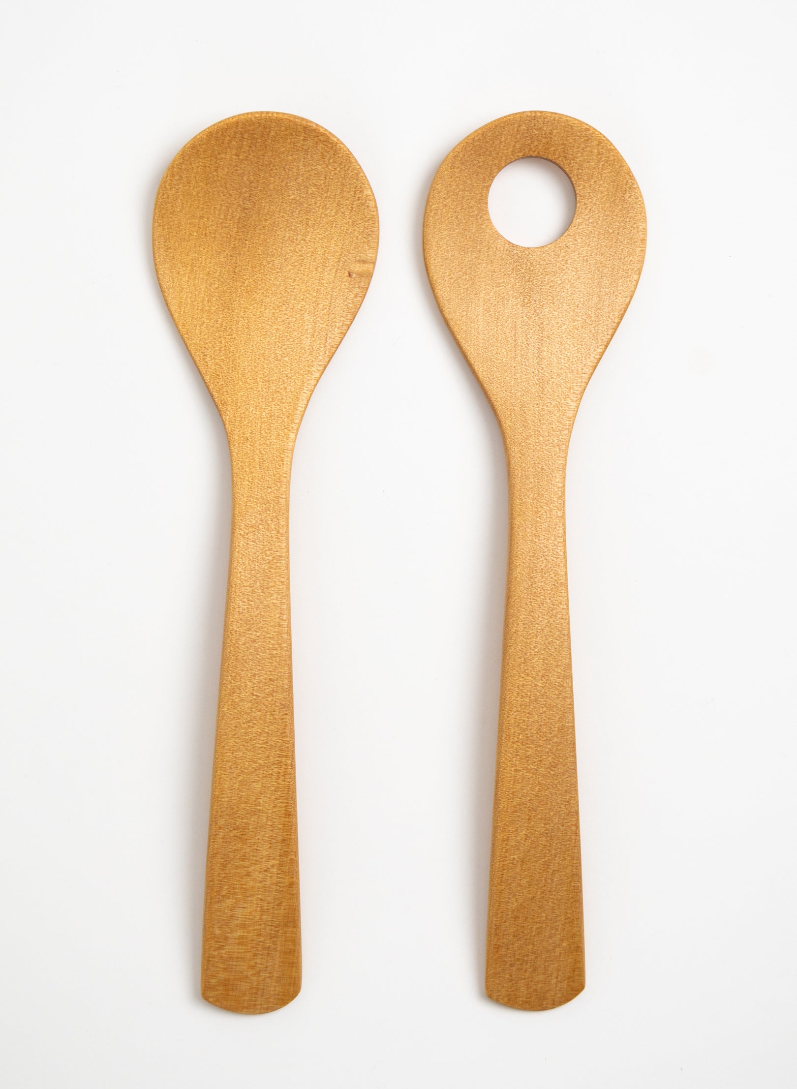 New Zealand Timber Salad Servers - Kauri