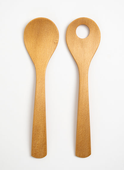 New Zealand Timber Salad Servers - Kauri