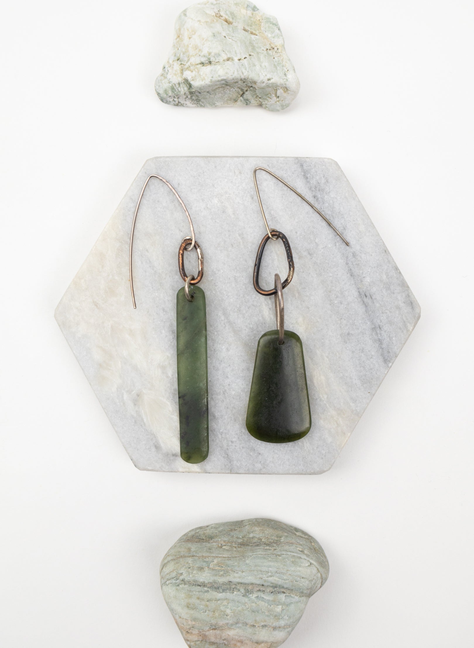 Pounamu Asymmetric Earrings 
