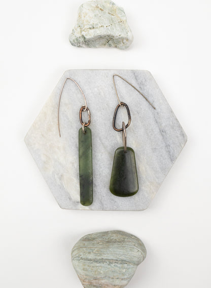 Pounamu Asymmetric Earrings 