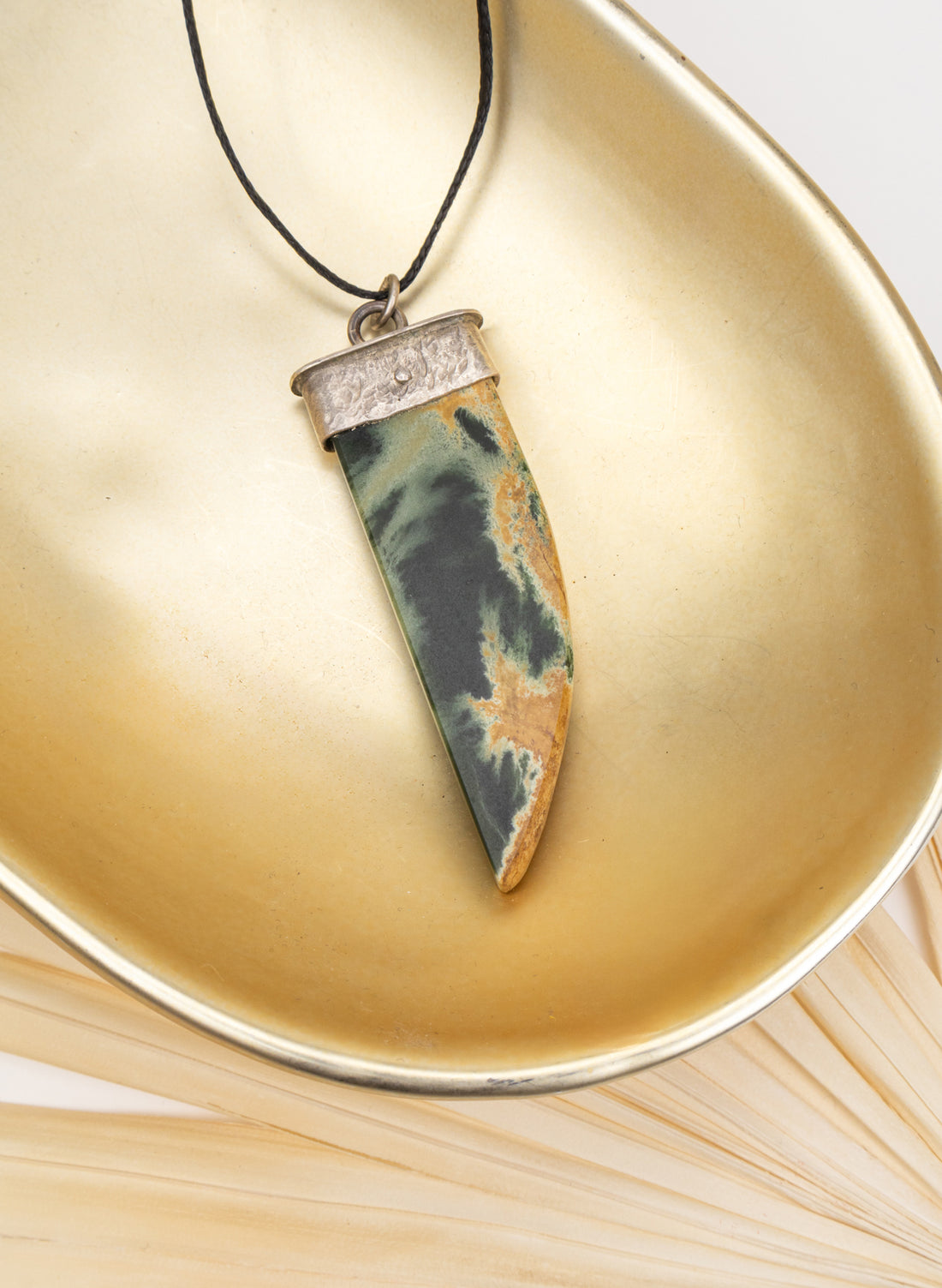 NZ Pounamu &amp; Sterling Silver Necklace