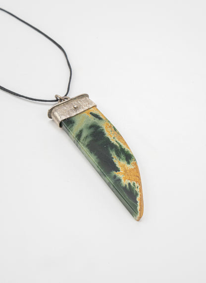 NZ Pounamu &amp; Sterling Silver Necklace