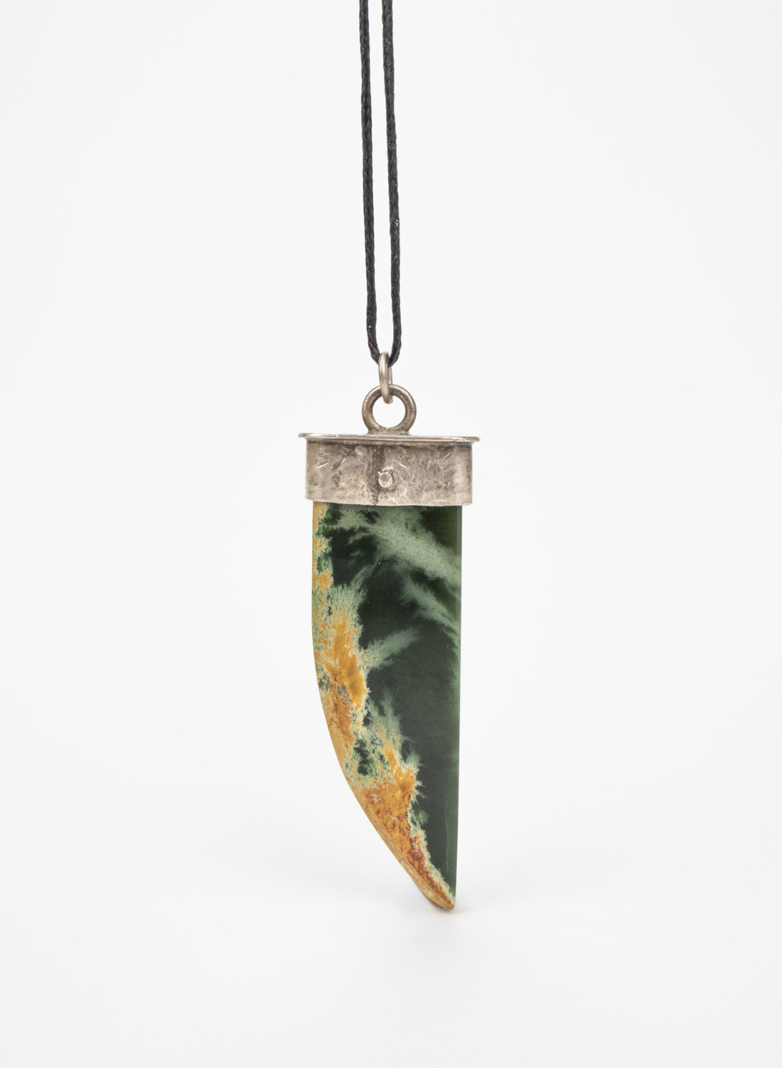 NZ Pounamu &amp; Sterling Silver Necklace