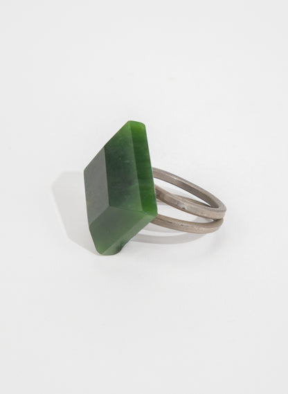 NZ Pounamu &amp; Titanium Ring